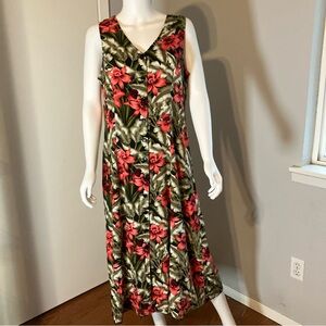 Fashion bug vintage floral maxi dress size 16 women’s